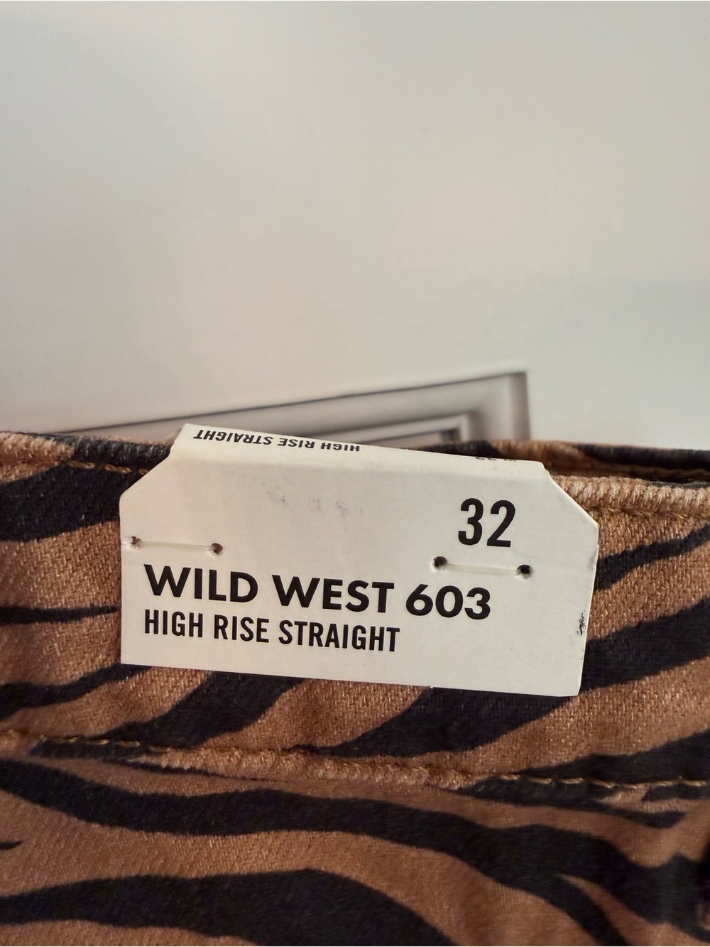 Wrangler Women's Straight Leg Jeans in Tan and Black & Tan Print - Picture 3 of 5
